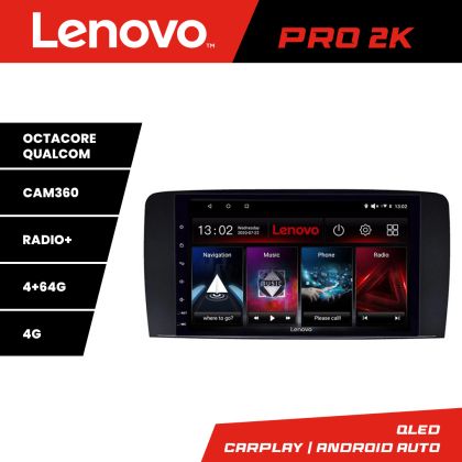 Navigatie Mercedes Clasa R Lenovo Kit-215 8 core QLED 2K 4+64 360 Android Waze USB Navigatie Internet Youtube Radio