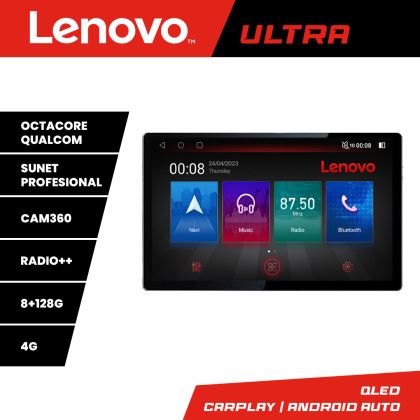 Navigatie Toyota Prius 5 PLus KIT-prius5-plus Lenovo 8+128 Qualcomm 2K 13 inch android 4G DSP 