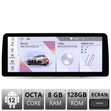 Navigatie dedicata Edotec BMW Seria I3 masini cu EVO Android ecran 12.3"8+128 4G BT