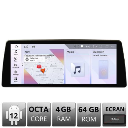 Navigatie dedicata Edotec BMW Seria 1 E87 2003-2008 masini fara ecran de fabrica Android ecran 12.3" 4+64 4G BT