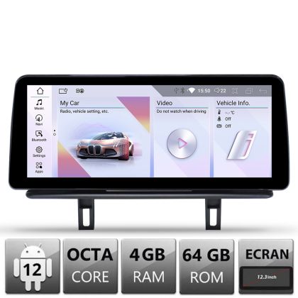 Navigatie dedicata Edotec BMW Seria 1 E87 2003-2008 masini cu ecran color CIC Android ecran 12.3" 4+64 4G BT