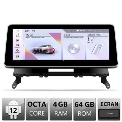 Navigatie BMW X3 X4 F25 F26 2010-2011 cu ecran CIC Android ecran 10.25" 4+64 4G BT