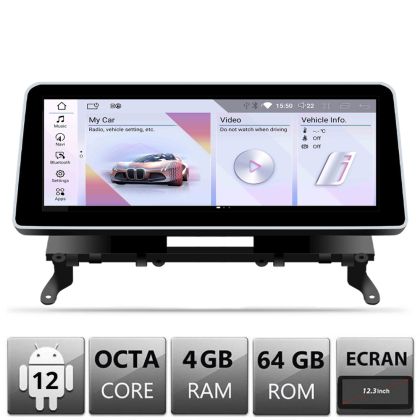 Navigatie BMW X3 X4 F25 F26 2010-2011 cu ecran CIC Android ecran 10.25" 4+64 4G BT