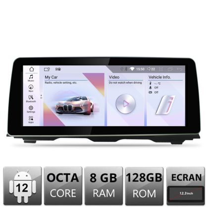 Navigatie BMW Seria 5 F10 2010-2011 cu ecran CIC Android ecran 12.3" 8+128 4G BT