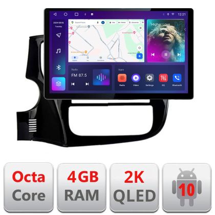 Navigatie dedicata Mitsubishi Outlander 2014- N-1230 Edonav ecran 13" 2K 8 si 128 Android Waze USB Navigatie 4G 360 Toslink Youtub