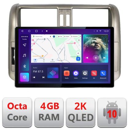 Navigatie dedicata Toyota Prado 2010-2013 N-347 Edonav ecran 13" 2K 8 si 128 Android Waze USB Navigatie 4G 360 Toslink Youtube Rad