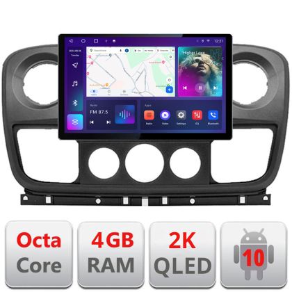 Navigatie dedicata Opel Movano, Renault Master 2010-2021 Edonav ecran 13" 2K 8 si 128 Android Waze USB Navigatie 4G 360 Toslink Yo