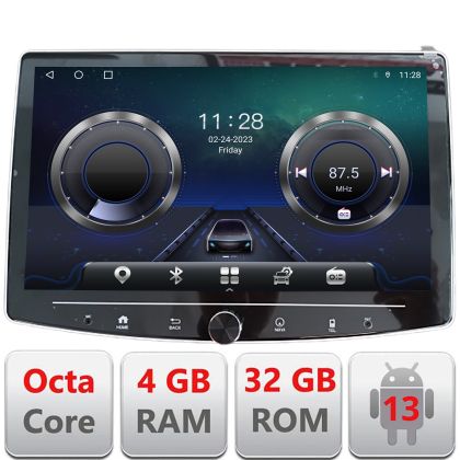 Navigatie universala 1DIN cu ecran de 10" Android internet Octa Core 4G bluetooth Gps Radio EDT-E402