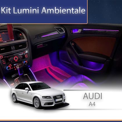 Lumini ambientale Audi A4 2017-2022 set complet cu trimuri control telefon sau sistem original