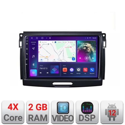 Navigatie Ford Ranger 2015-2020 Quad Core 2+32 GB Android Waze USB Navigatie Internet Youtube Radio