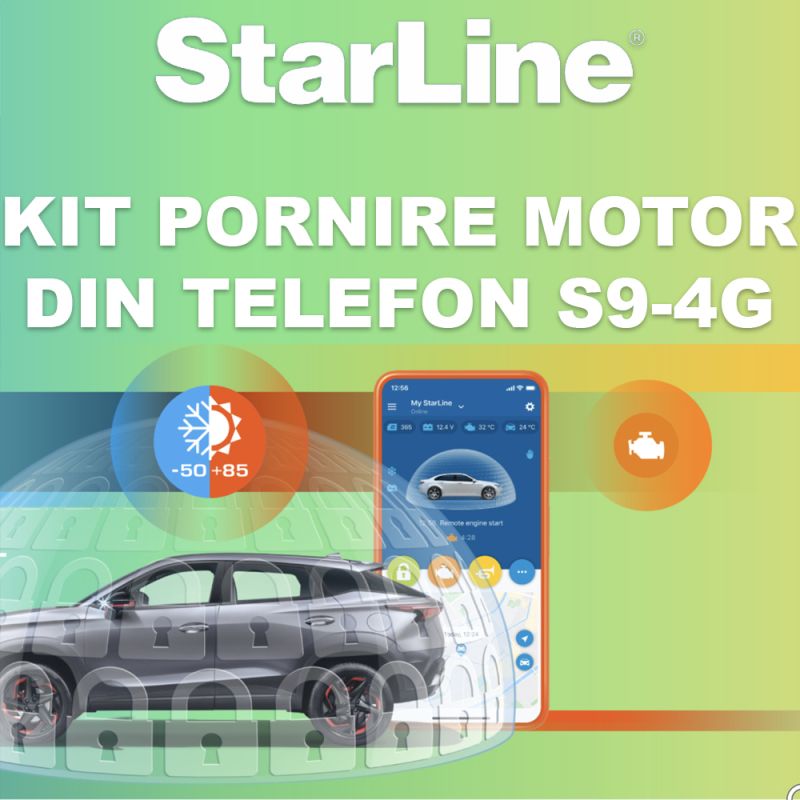 Kit pornire motor Toyota Tundra gen 2 2007-2020, aplicatie telefon 4G (montaj inclus) - Starline S9 v2 4G