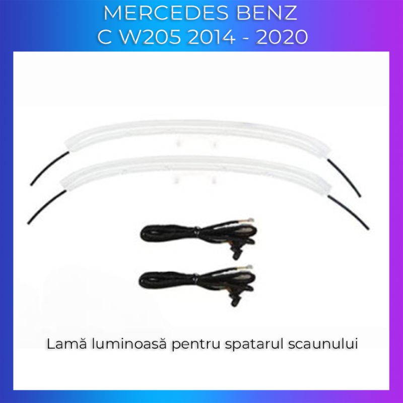 Lumini Ambientale spatar scaune Mercedes C W205 GLC X253 control pe sistemul original sau telefon