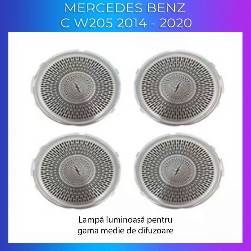 Lumini Ambientale capace difuzoare Mercedes C W205 GLC X253 control pe sistemul original sau telefon