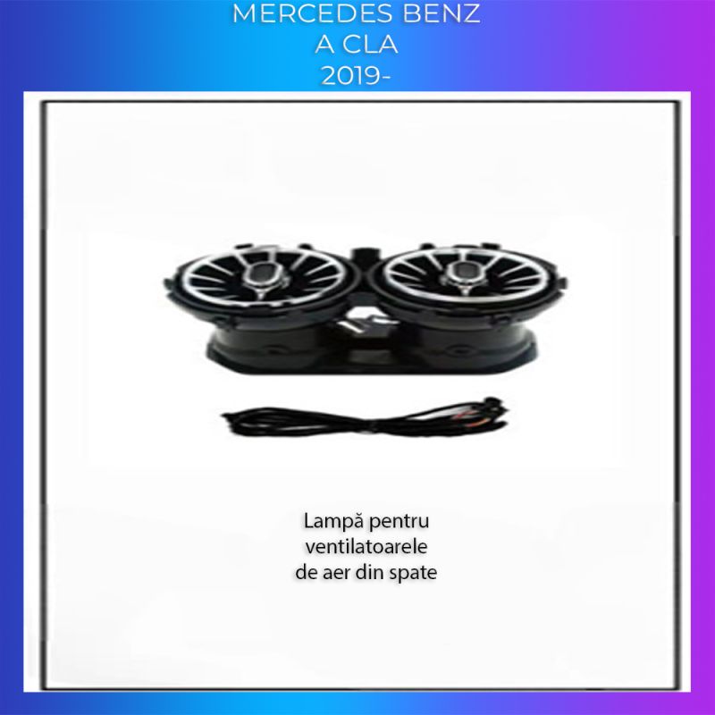 Lumini Ambientale ventilatoare spate Mercedes A W177 CLA W118 control pe sistemul original sau telefon