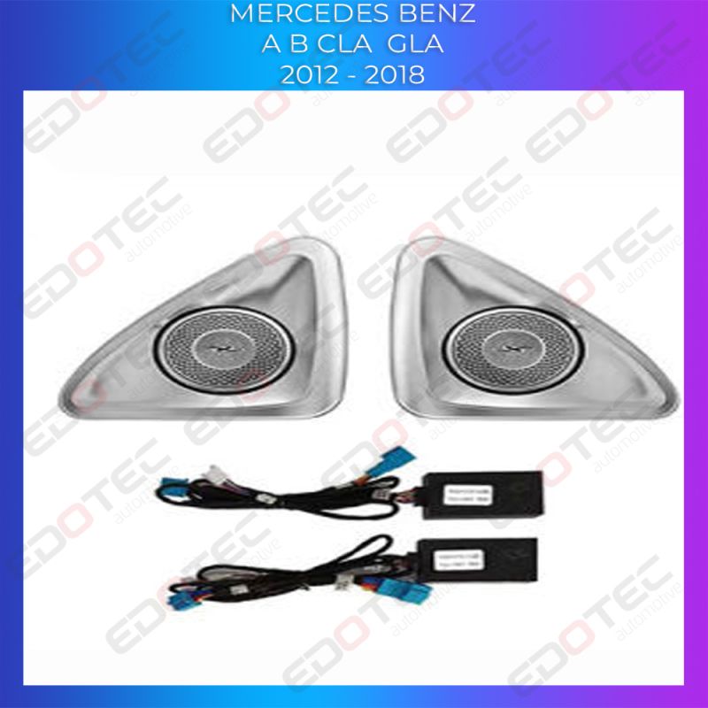 Lumini Ambientale difuzoare stalpi fata Mercedes Clasa A B GLA CLA W176 control pe sistemul original sau telefon