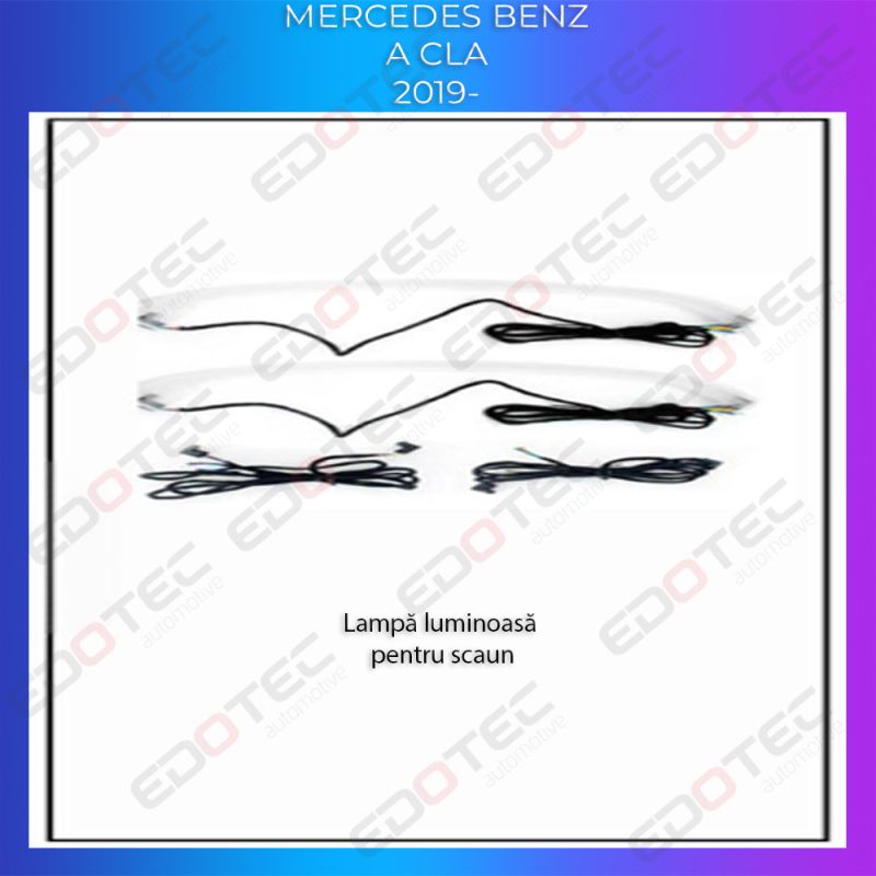 Lumini Ambientale spatar scaune Mercedes A W177 CLA W118 control pe sistemul original sau telefon