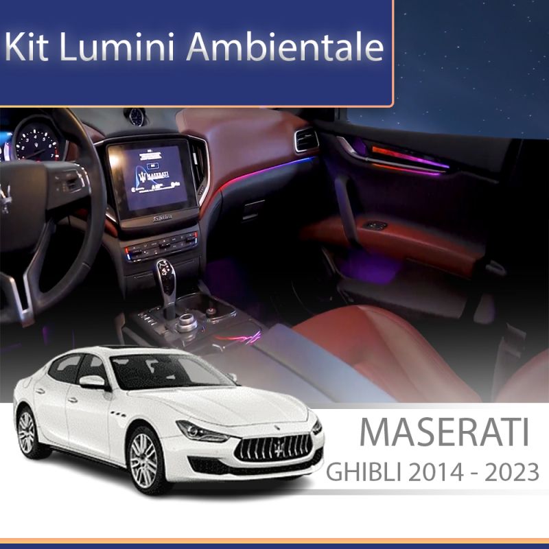 Lumini ambientale Maserati Ghibli Quattroporte 2013-2022 set complet control telefon sau sistem original