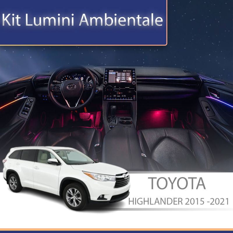 Lumini ambientale Toyota Highlander 2015-2021 set complet control telefon sau sistem original