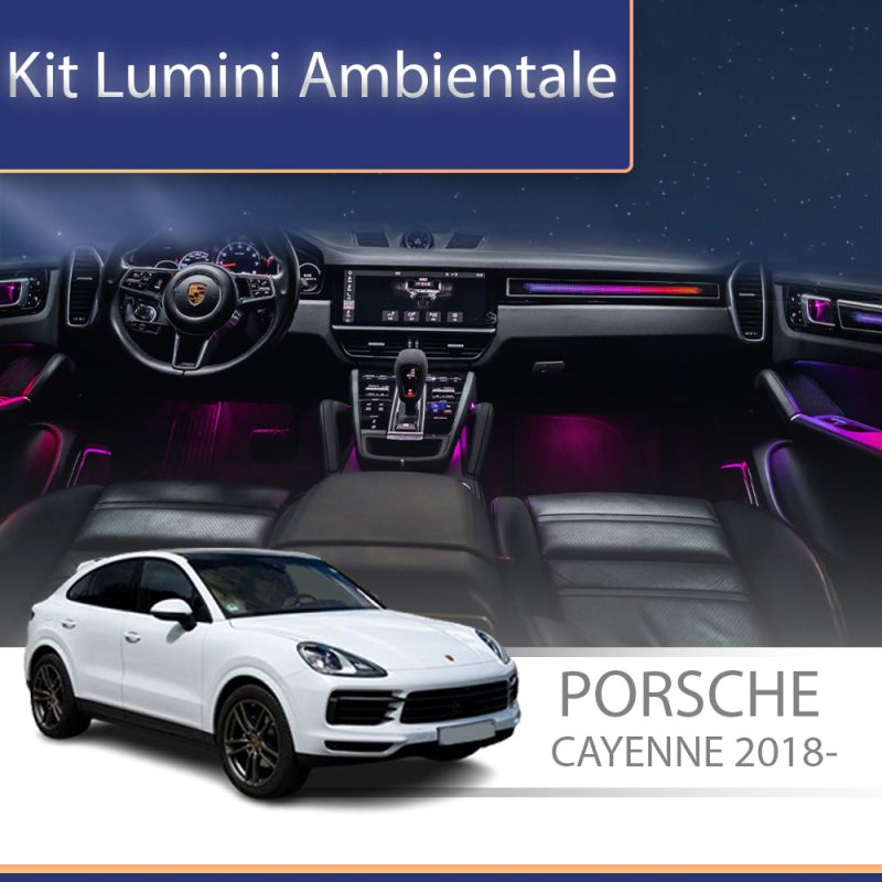 Lumini ambientale Porsche Cayenne 2018-2022 set complet cu trimuri control telefon sau sistem original