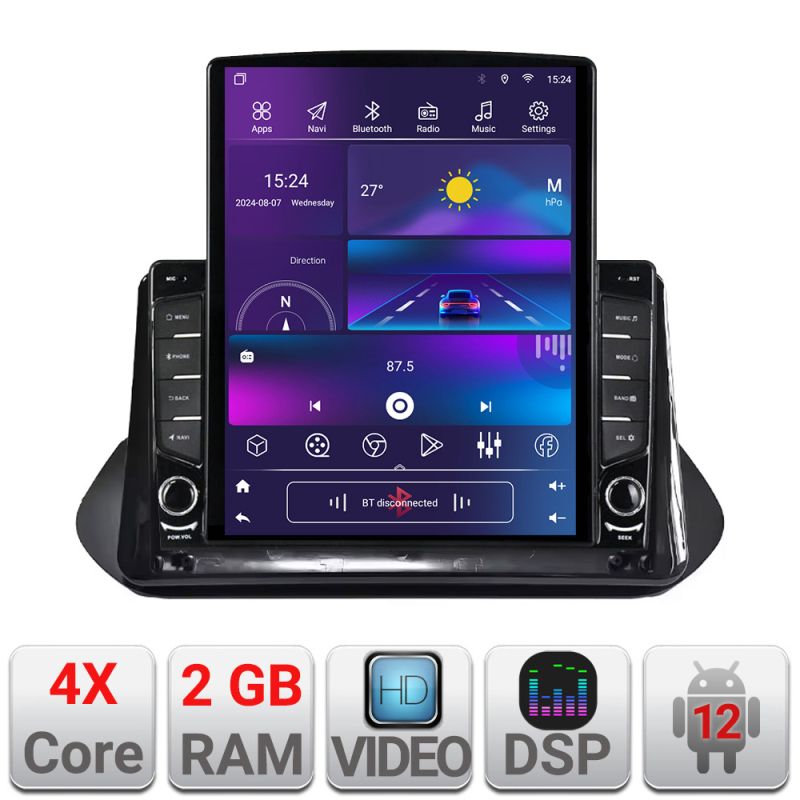 Navigatie Nissan X-trail 2021- dedicata Android radio gps internet quad core 2+32 ecran vertical 9.7