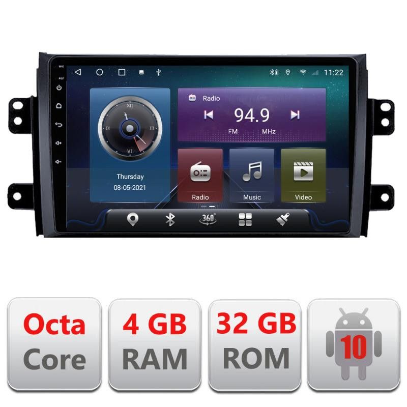 Navigatie Suzuki SX4 2006-2013 C-124 Octa Core cu Android Radio Bluetooth Internet GPS WIFI 4+32GB