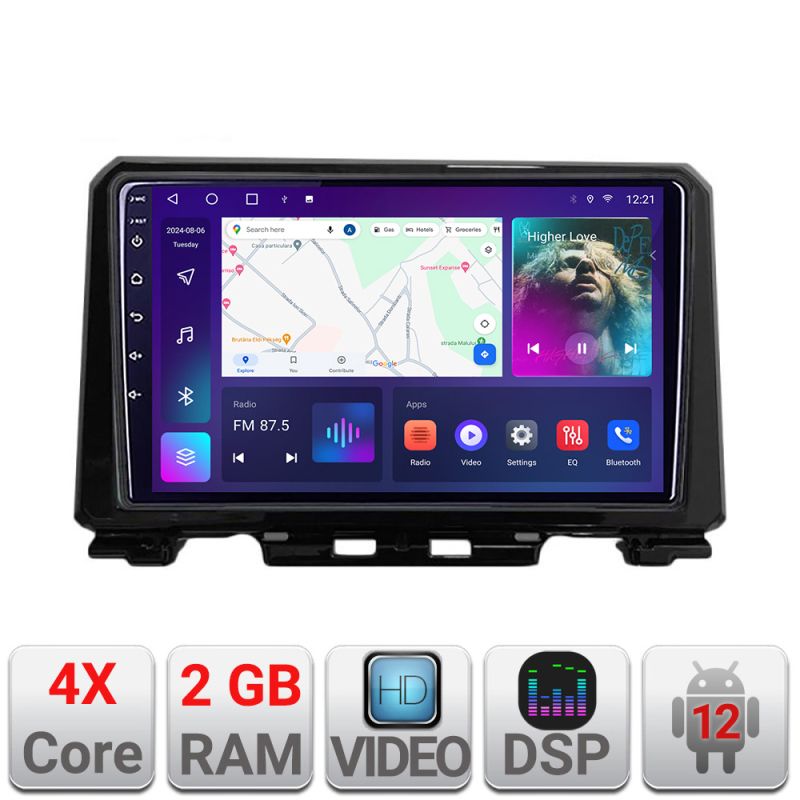 Navigatie Suzuki Jimny 2018- A-JIMNY 2+32 GB Android Waze USB Navigatie Internet Youtube Radio