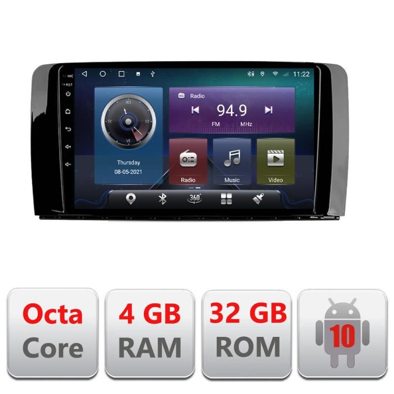 Navigatie Mercedes Clasa R C-215 Octa Core cu Android Radio Bluetooth Internet GPS WIFI 4+32GB