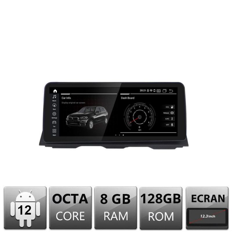 Navigatie BMW Seria 3 E90 2006-2012 cu ecran CIC Android ecran 12.3