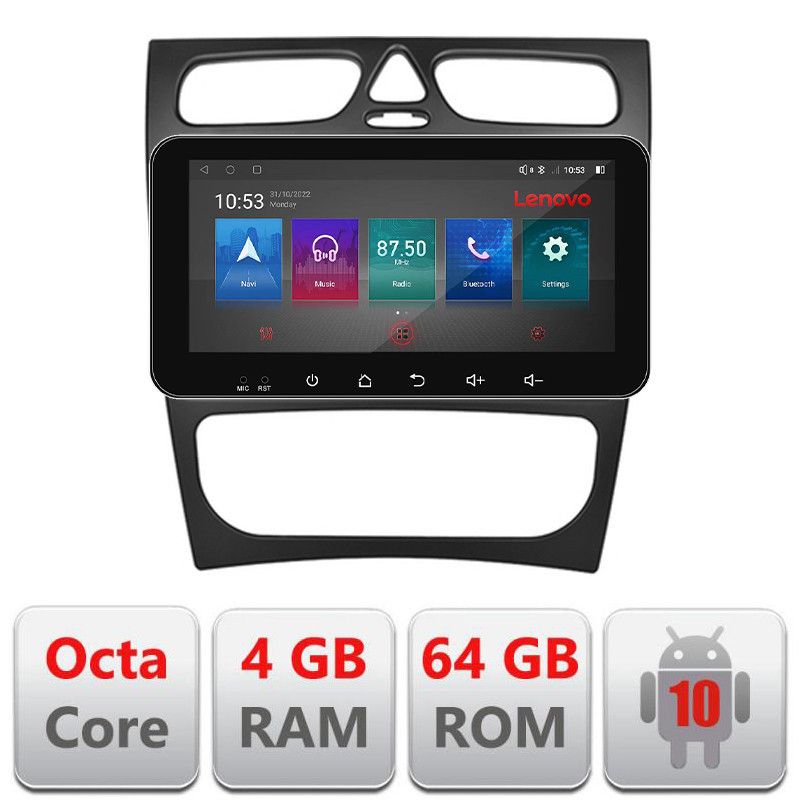 Navigatie Mercedes CLK facelift Android radio gps internet Octa Core 4+64 LTE ecran de 10.33\' wide Kit-facelift+EDT-E511-PRO