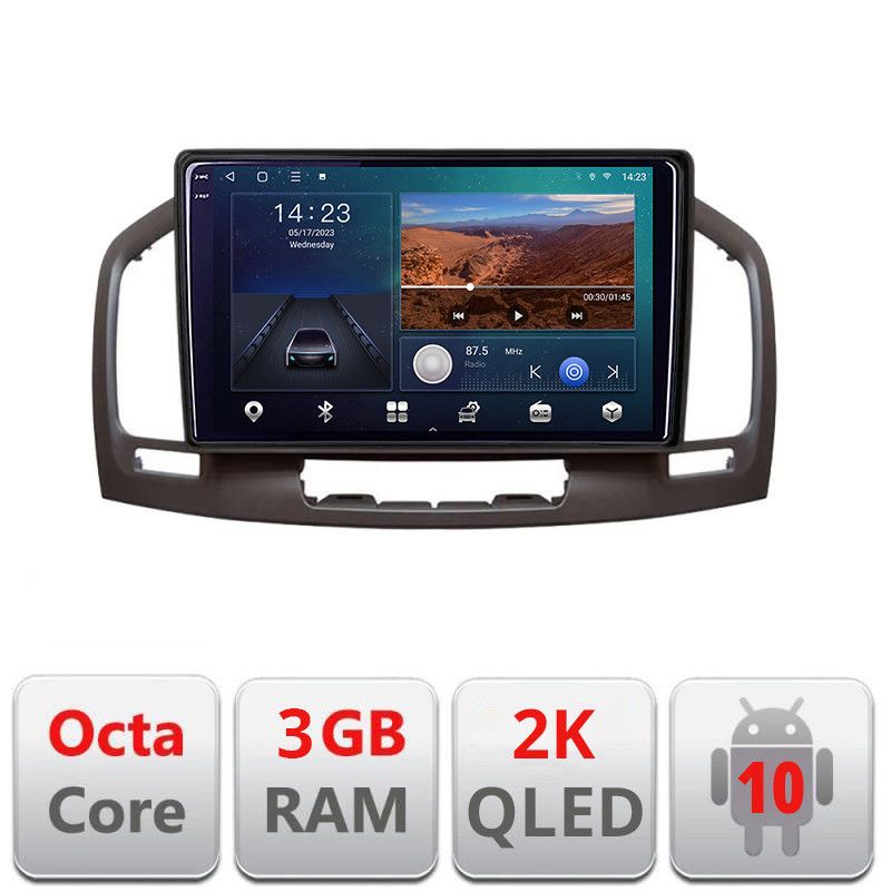 Navigatie Opel Insignia 2009-2013 B-114 Android Ecran 2K QLED octa core 3+32 carplay android auto KIT-114+EDT-E309V3-2K