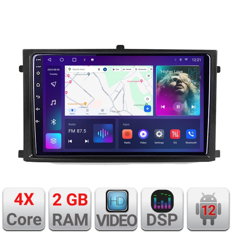 Navigatie Rexton 2019- A-REXTON 2+32 GB Android Waze USB Navigatie Internet Youtube Radio