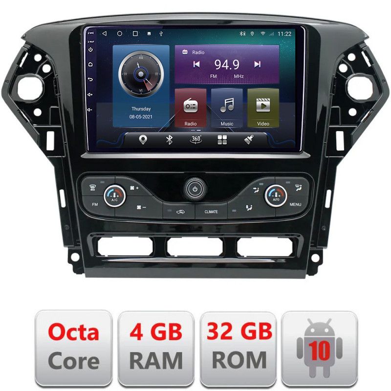 Navigatie Ford Mondeo 2011-2014 Android radio gps internet Octa core 4+32 KIT-mondeo-nav-10+EDT-E409