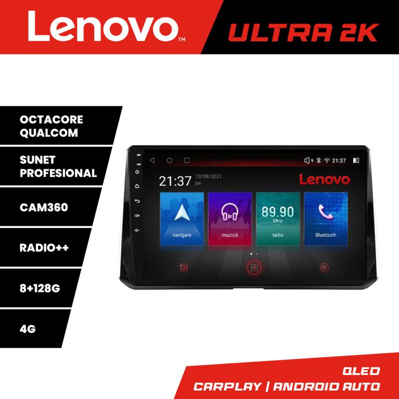 Navigatie Toyota Corolla 2019- M-388-levin Octa Core Android Radio Bluetooth GPS WIFI/4G DSP 2K 8+128GB 360 Tos