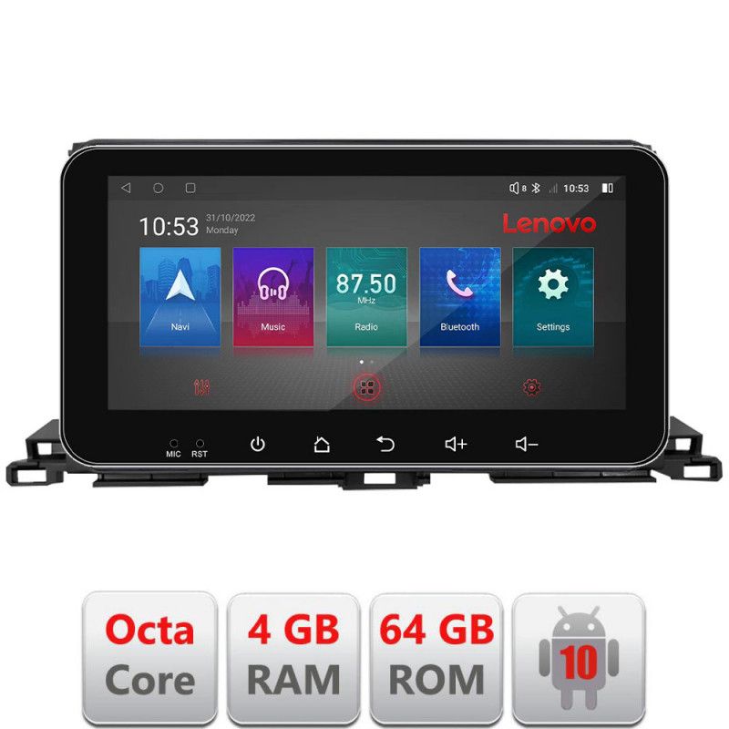 Navigatie Toyota Highlander 2013-2018 Android radio gps internet Octa Core 4+64 LTE ecran de 10.33\' wide KIT-highlander13+EDT-E511-pro