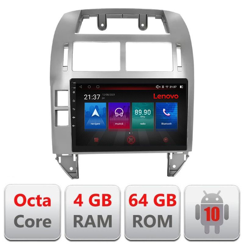 Navigatie VW Polo 2004-2011 Android radio gps internet Octa Core 4+64 LTE Kit-polo+EDT-E509-PRO