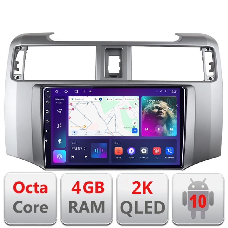 Navigatie Toyota 4runner 2009-2019 Android ecran Qled 2K Octa core 4+32 KIT-4runner+EDT-E409-2K