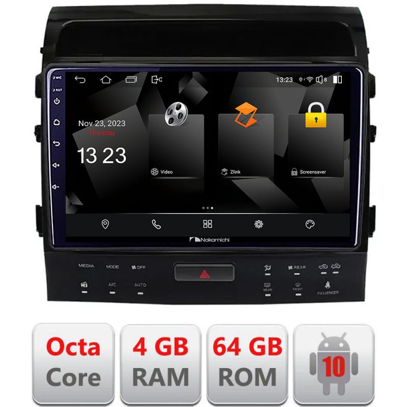 Navigatie Toyota Landcruiser 200 V8 2007-2015 cu navi si 360 Android Octa Core 720p 4+64 DSP 360 camera carplay android auto