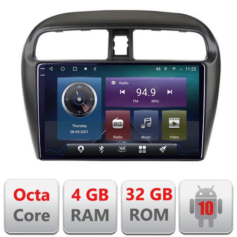 Navigatie Mitsubishi Space Star Mirage Attrage 2012- 4+32 GB Octa core Android radio gps internet