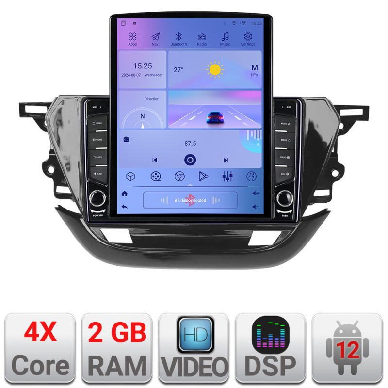 Navigatie Opel Corsa F 2019- Android radio gps internet quad core 2+32 ecran vertical 9.7