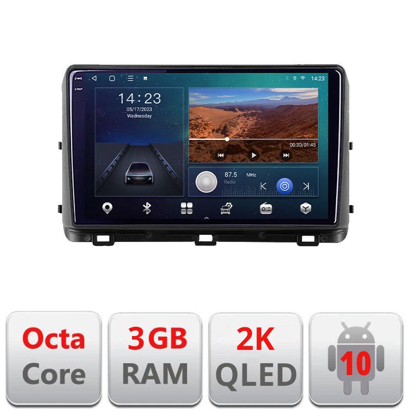 Navigatie Kia Ceed 2020- Android Ecran 2K QLED octa core 3+32 carplay android auto kit-ceed20+EDT-E309V3-2K