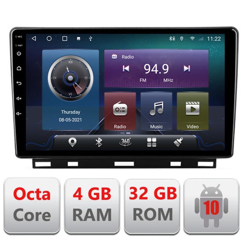 Navigatie Renault Clio 5 Android radio gps internet Octa core 4+32 Kit-clio5+EDT-E409