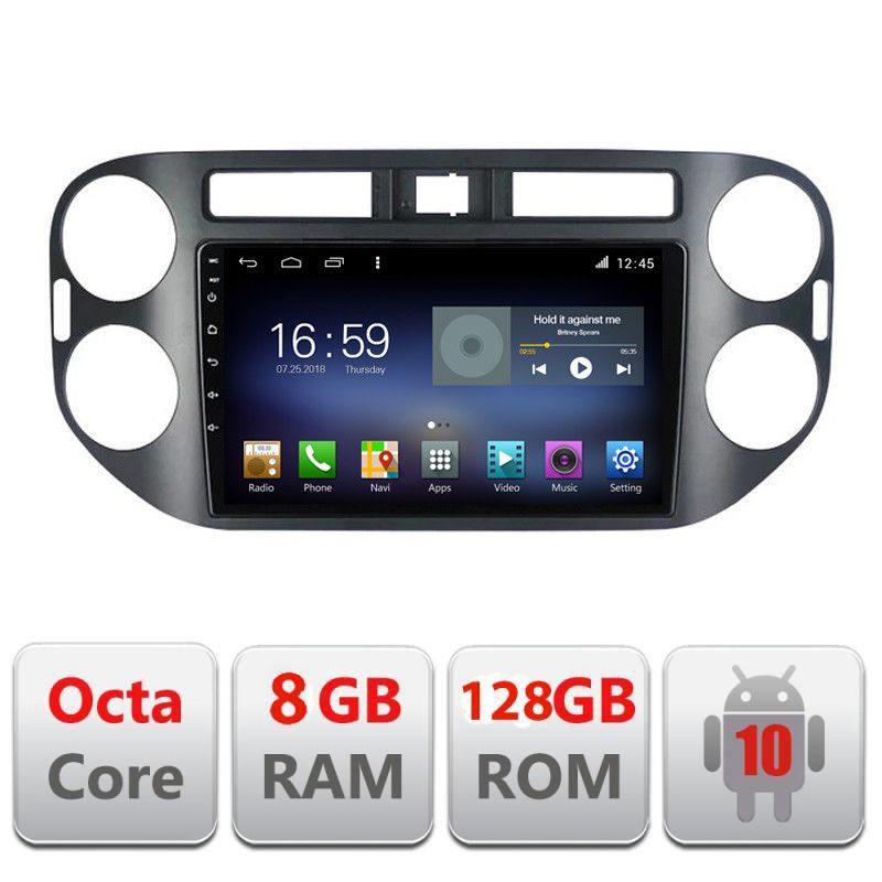 Navigatie VW Tiguan 2009-2015 Android radio gps internet Octa Core 8+128 LTE Kit-489v2+EDT-E609