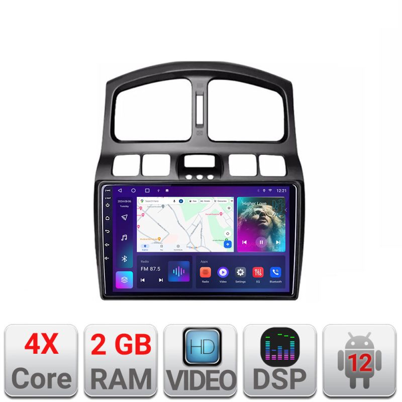 Navigatie HHyundai Santa Fe 2000-2006 Android radio gps internet 2+32 Kit-santafe-old+EDT-E209