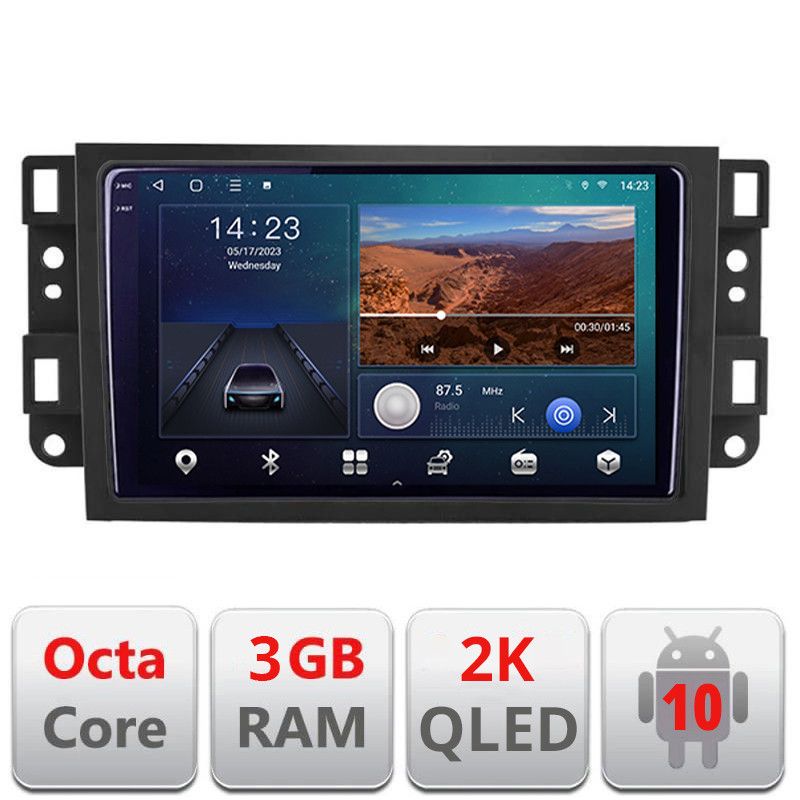 Navigatie Chevrolet Captiva B-020 Android Ecran 2K QLED octa core 3+32 carplay android auto KIT-020+EDT-E309V3-2K