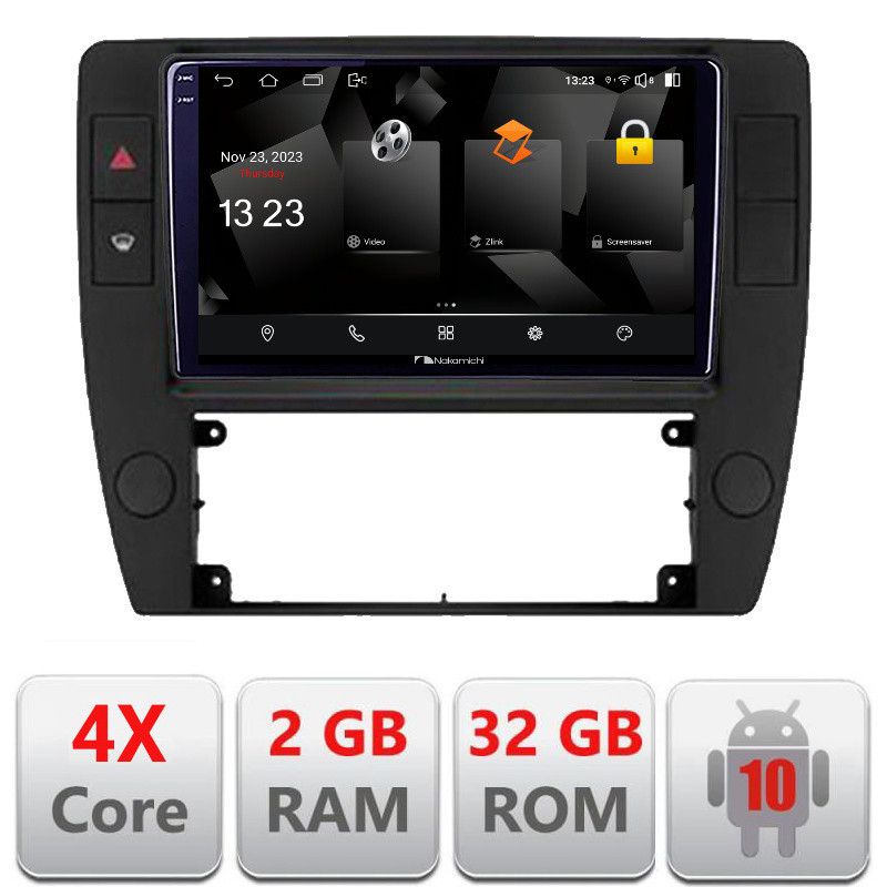 Navigatie Passat B5 1997-2004 Android Ecran 720P Quad Core 2+32 carplay android auto