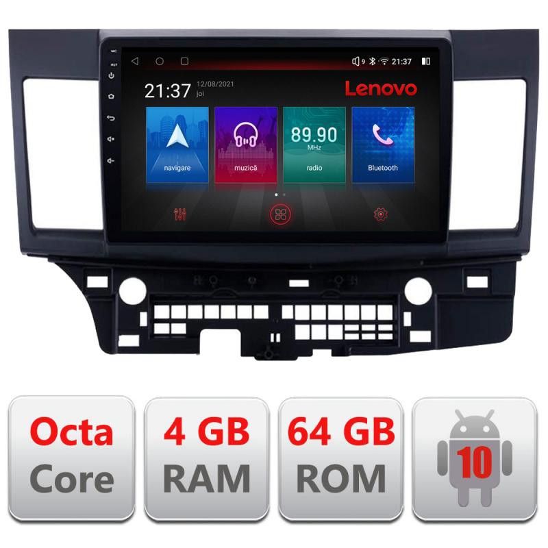 Navigatie Mitsubishi Lancer E-037 Octa Core cu Android Radio Bluetooth Internet GPS WIFI DSP 4+64GB 4G