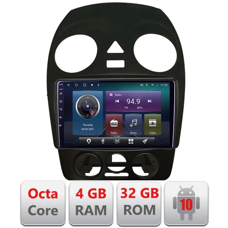 Navigatie VW Beetle 2005-2010 Android radio gps internet Octa core 4+32 KIT-beetle-old+EDT-E409