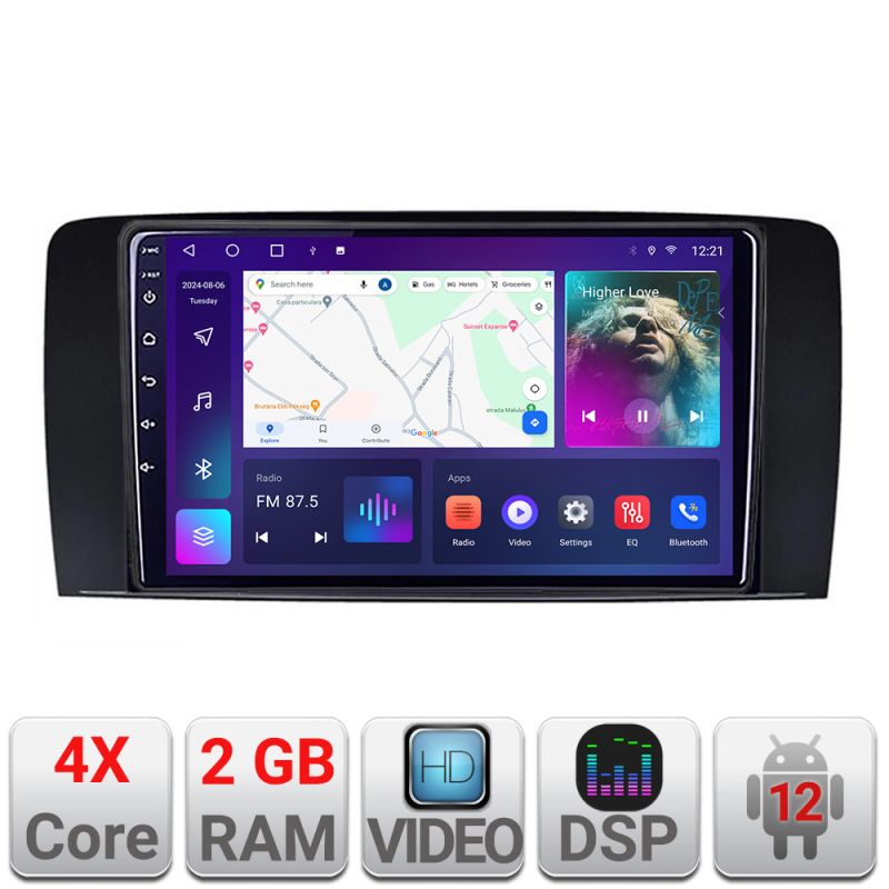 Navigatie Mercedes Clasa R A-215 2+32 GB Android Waze USB Navigatie Internet Youtube Radio