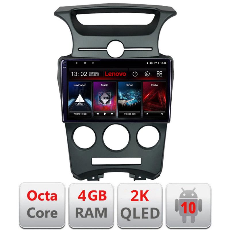 Navigatie Kia Carens 2006-2012 clima automata , Octacore Qualcomm, 4Gb RAM, 64Gb Hdd, 4G, Qled 2K, DSP, Carplay, Bluetooth