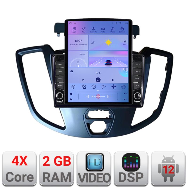 Navigatie Ford Transit 2015-2020 Android radio gps internet quad core 2+32 ecran vertical 9.7